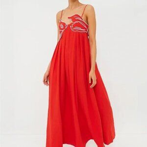 NWT Farm Rio Red Fish Top Maxi Dress